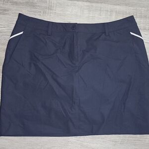 Navy Blue Skirt with White Accents